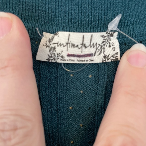 NWOT Free People Intimately Cassie cropped cardigan sz XS - Picture 3 of 5